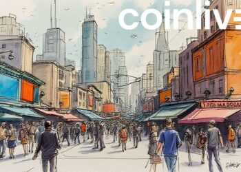 lively financial market ink drawing