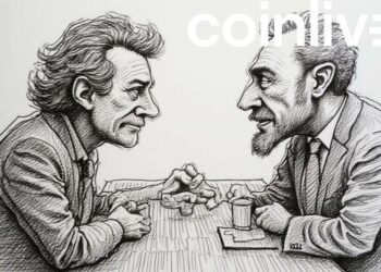 peter schiff debate ink drawing