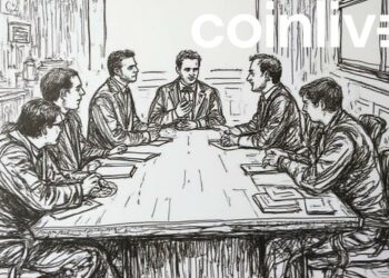 strategic meeting ink drawing