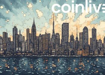 stylized financial skyline ink