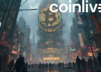 towering bitcoin market scene