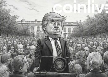 trump address crowd ink drawing