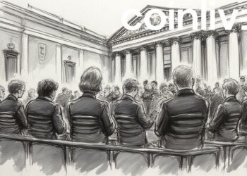 us district court ink drawing