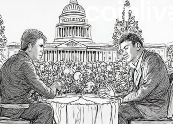 us senate debate ink drawing