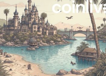 yas island disney ink drawing