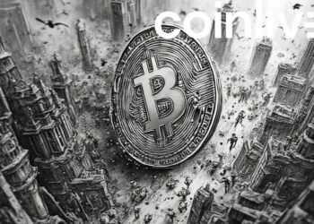 bitcoin bustling market scene