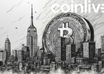 bitcoin rise cityscape ink drawing