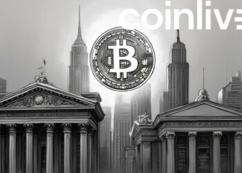 bitcoin rising over banks drawing