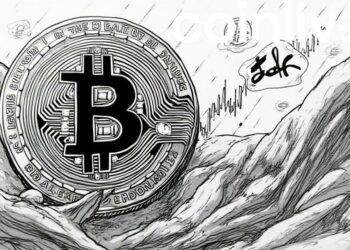 bitcoin soaring ink drawing