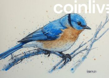 bluebird on bitcoin ink art