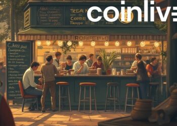 bustling coffee shop bitcoin art