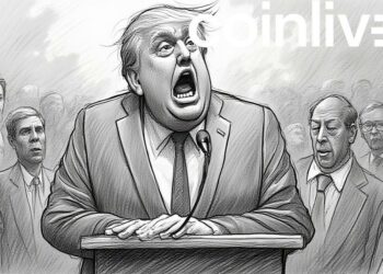 donald trump speech ink drawing