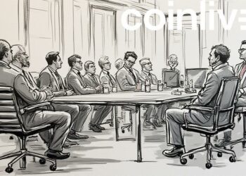 executive meeting ink drawing