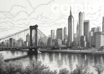 financial district ink drawing