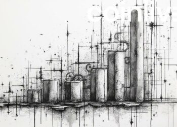 financial growth ink artwork