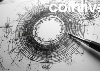 fintech symbolic circle drawing