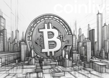 futuristic bitcoin financial hub drawing
