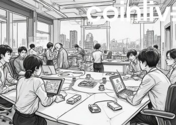 futuristic blockchain office