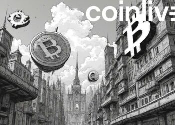 futuristic cityscape bitcoin sky