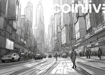 futuristic coinbase cityscape