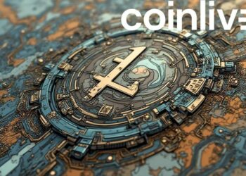 futuristic litecoin ink drawing