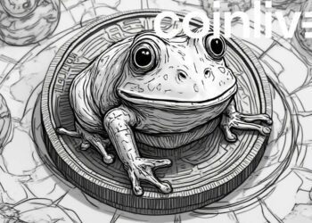futuristic pepe coin illustration