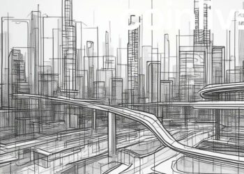 futuristic sol cityscape sketch