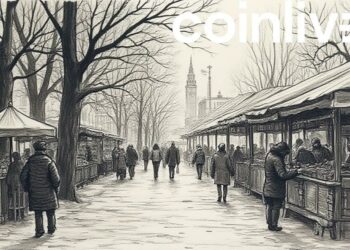 serene stock market ink drawing