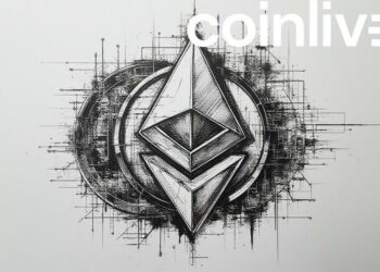 stylized crypto logo ink drawing