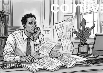 thoughtful economist ink drawing