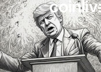 trump ink drawing podium