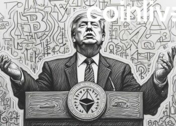 trump podium crypto ink drawing