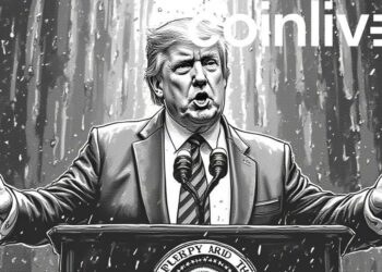 trump podium dramatic ink drawing