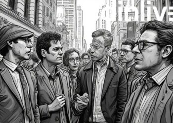 bitcoin discussion ink drawing