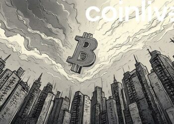 bitcoin rise ink skyline art