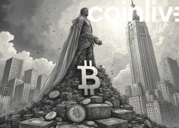 bitcoin symbol majestic cityscape