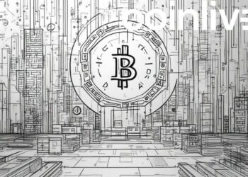 blockchain ink drawing scene
