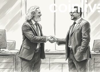 business partners handshake ink
