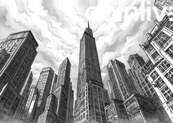 bustling crypto market artwork