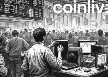 bustling stock market ink drawing