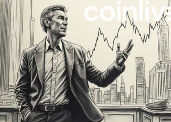 confident man bitcoin rise art