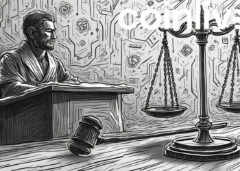courtroom victory blockchain art