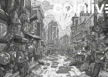 crypto market chaos ink drawing
