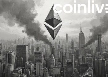 ethereum symbol city skyline