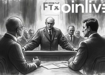 ftx courtroom drama ink drawing