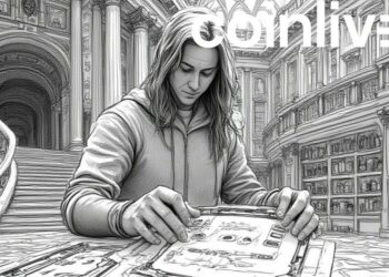 futuristic digital marketplace drawing