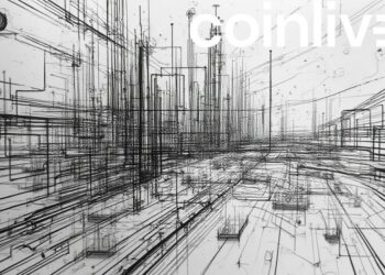 futuristic network node drawing