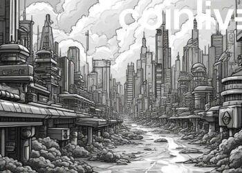 futuristic nft market scene