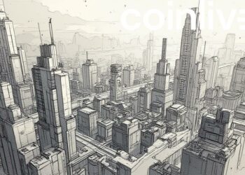 futuristic polygon cityscape