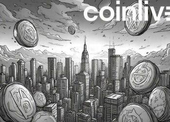 futuristic stablecoins cityscape